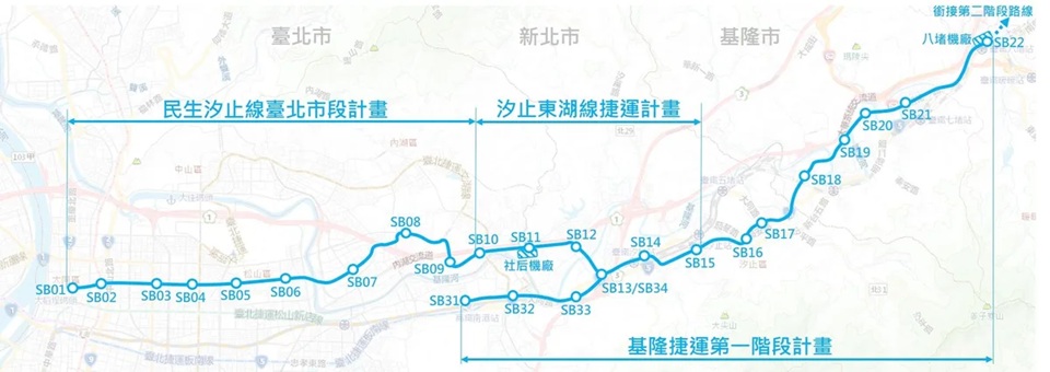 基隆捷運路線圖