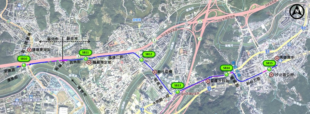 捷運汐止東湖線路線圖