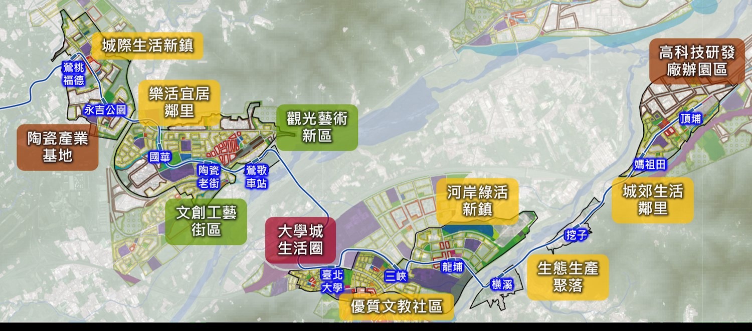 （圖說：捷運三鶯線車站周邊地區發展定位）  圖片來源：台灣世曦工程顧問股份有限公司提供