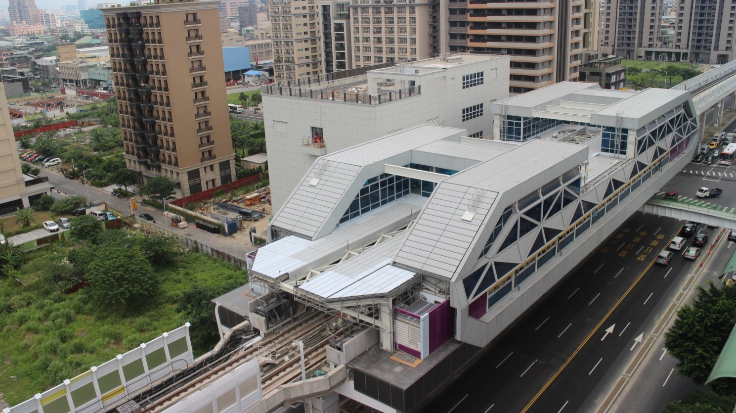 （圖說：捷運新北環狀線第一階段幸福站鳥瞰圖）