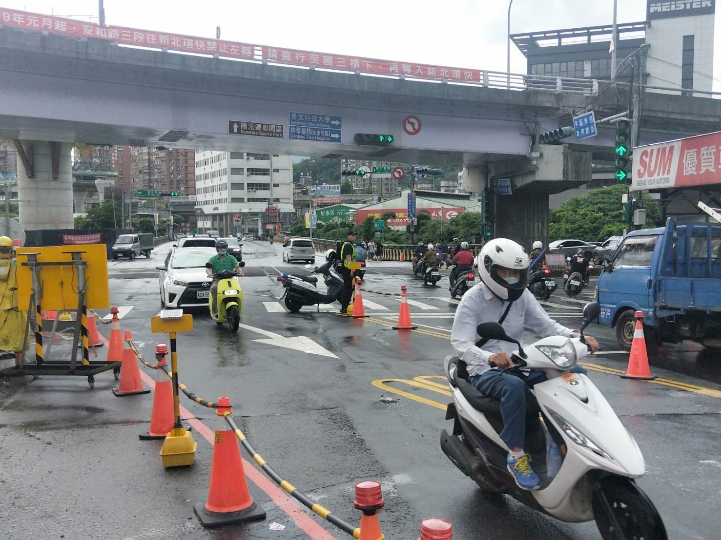 ▲圖說：雙向開放道路通行（來源：新亞施工團隊）