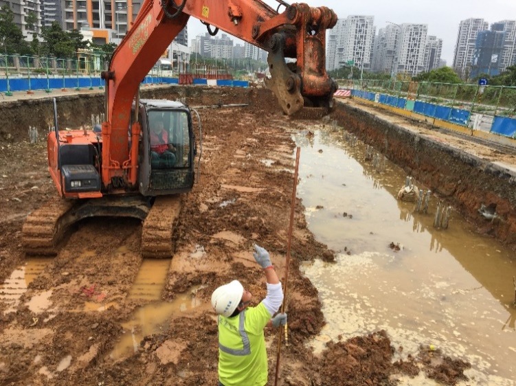 接地網是在建築物開挖前在地底土壤面由接地銅棒插入土壤後再以接地銅線與銅棒做連接進而引接到設備