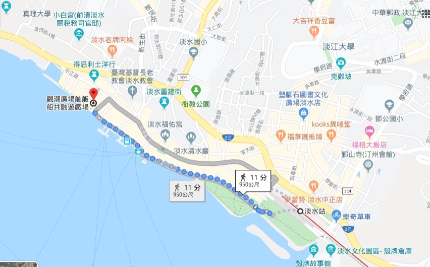 (交通動線位置圖，來源：Google Map)