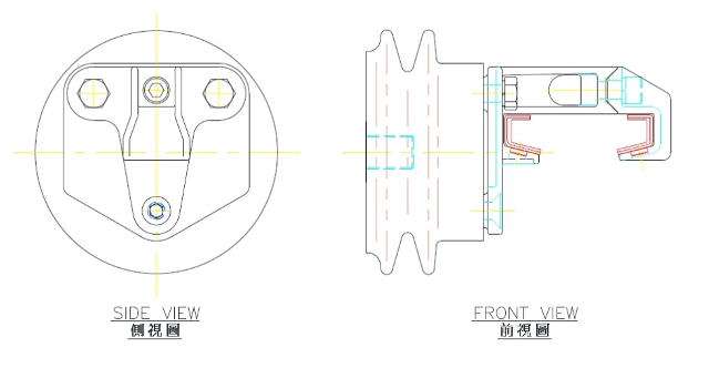 標準絕緣礙子設計圖（來源：SYL-TK01-PRO-ETK-0001-0_主要軌道材料導電軌製造方法_0版）